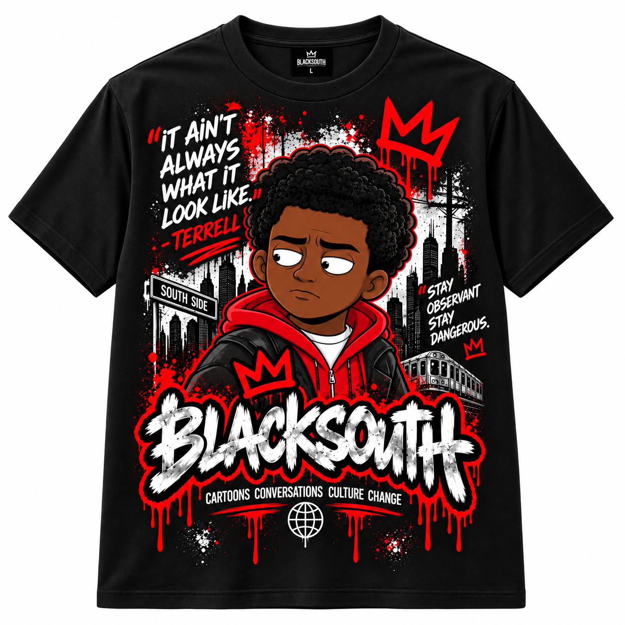 Beesmoove Blacksouth Terrell Stay Observant Tee
