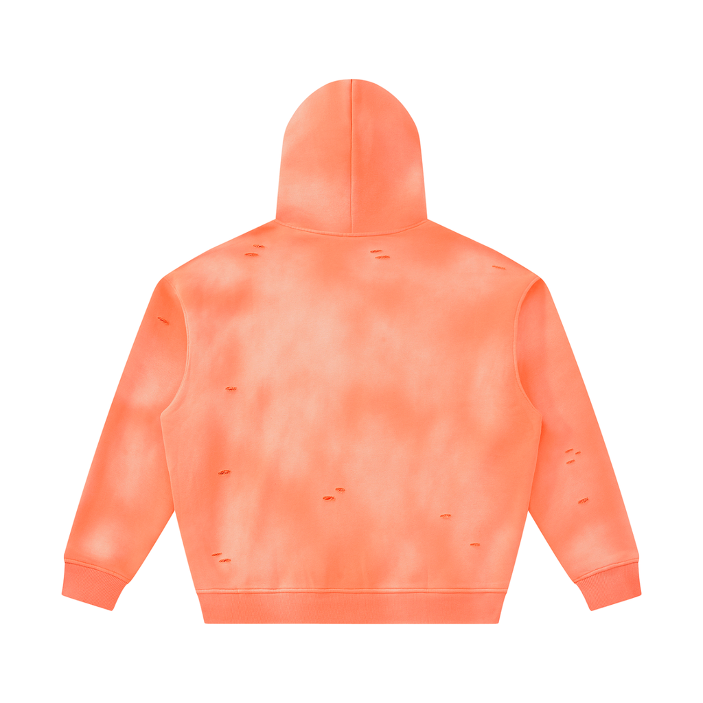 BEESMOOVE BlackSouth Sunfade Frayed Fleece Hoodie