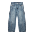 Beesmoove Vintage Wash Barrel Leg Denim Jeans