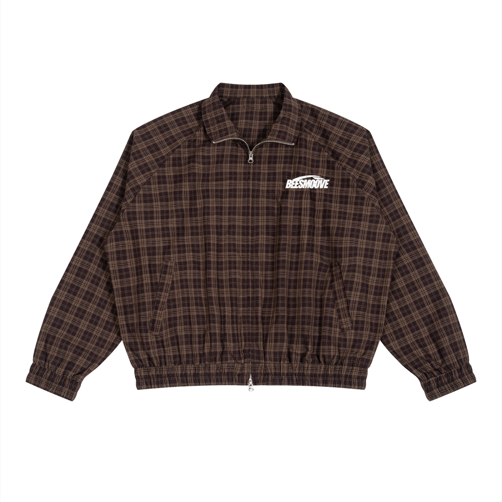 BEESMOOVE Plaid Full-Zip Track Jacket