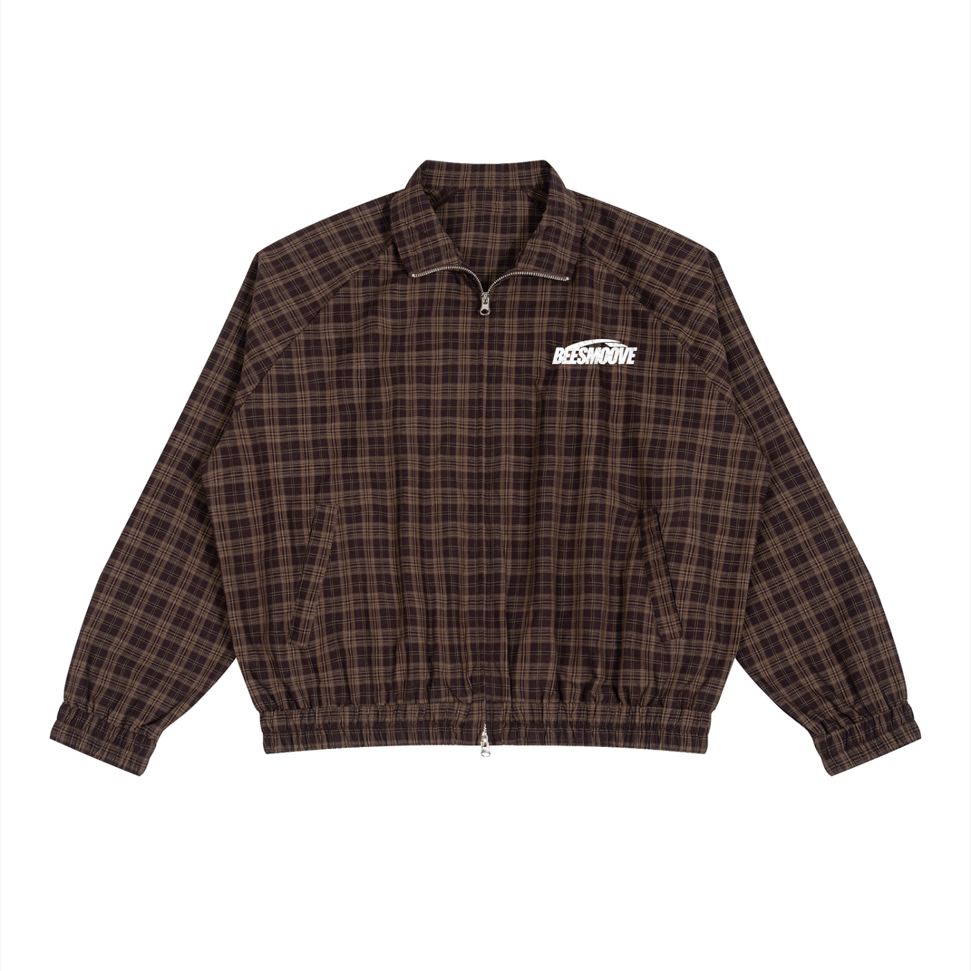 BEESMOOVE Plaid Full-Zip Track Jacket