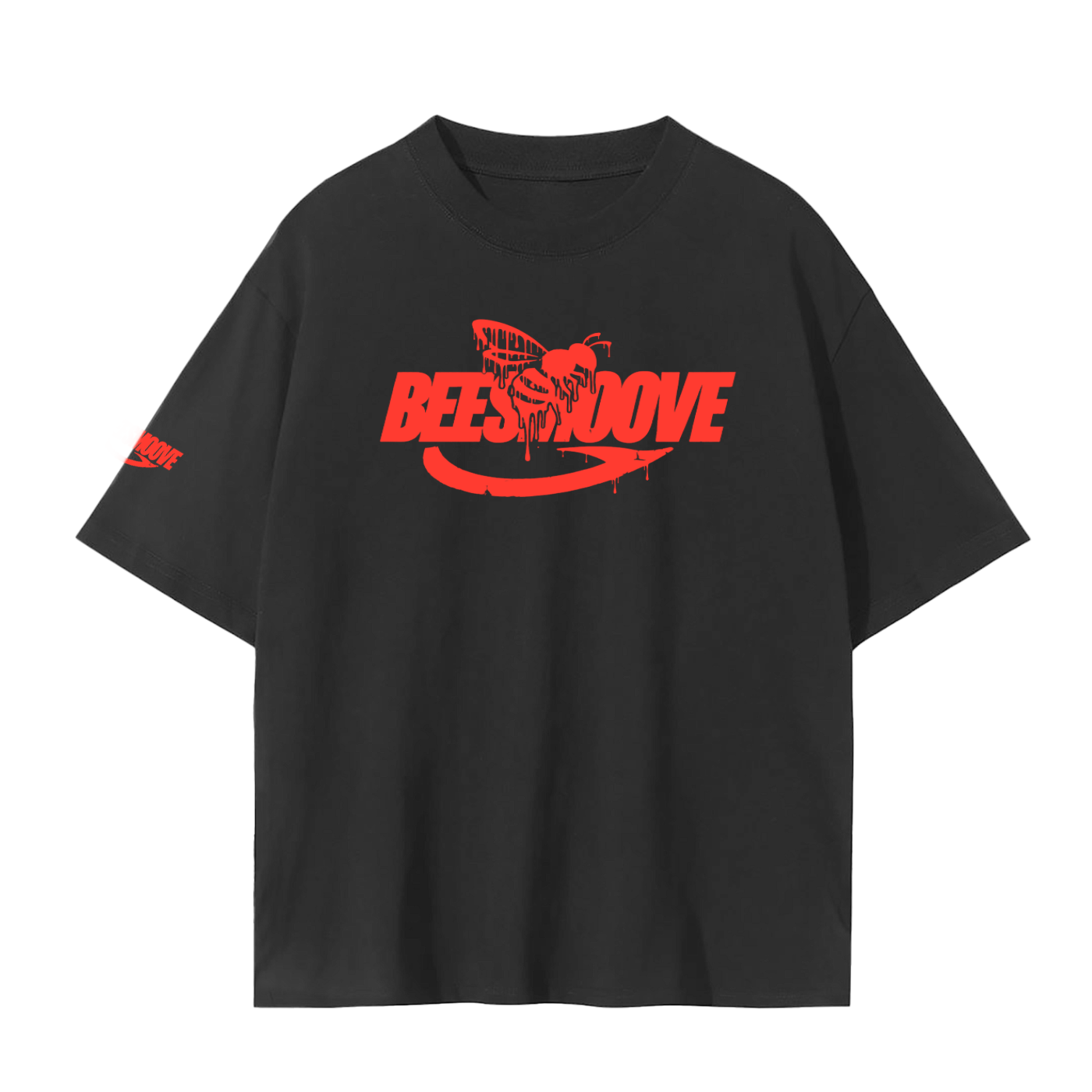 BEESMOOVE STING GRAIN Red Seamless T-Shirt