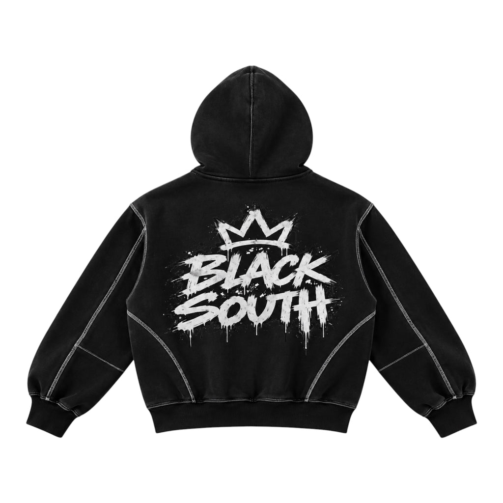 Beesmoove BlackSouth Crownback Set Boxy Zip Hoodie
