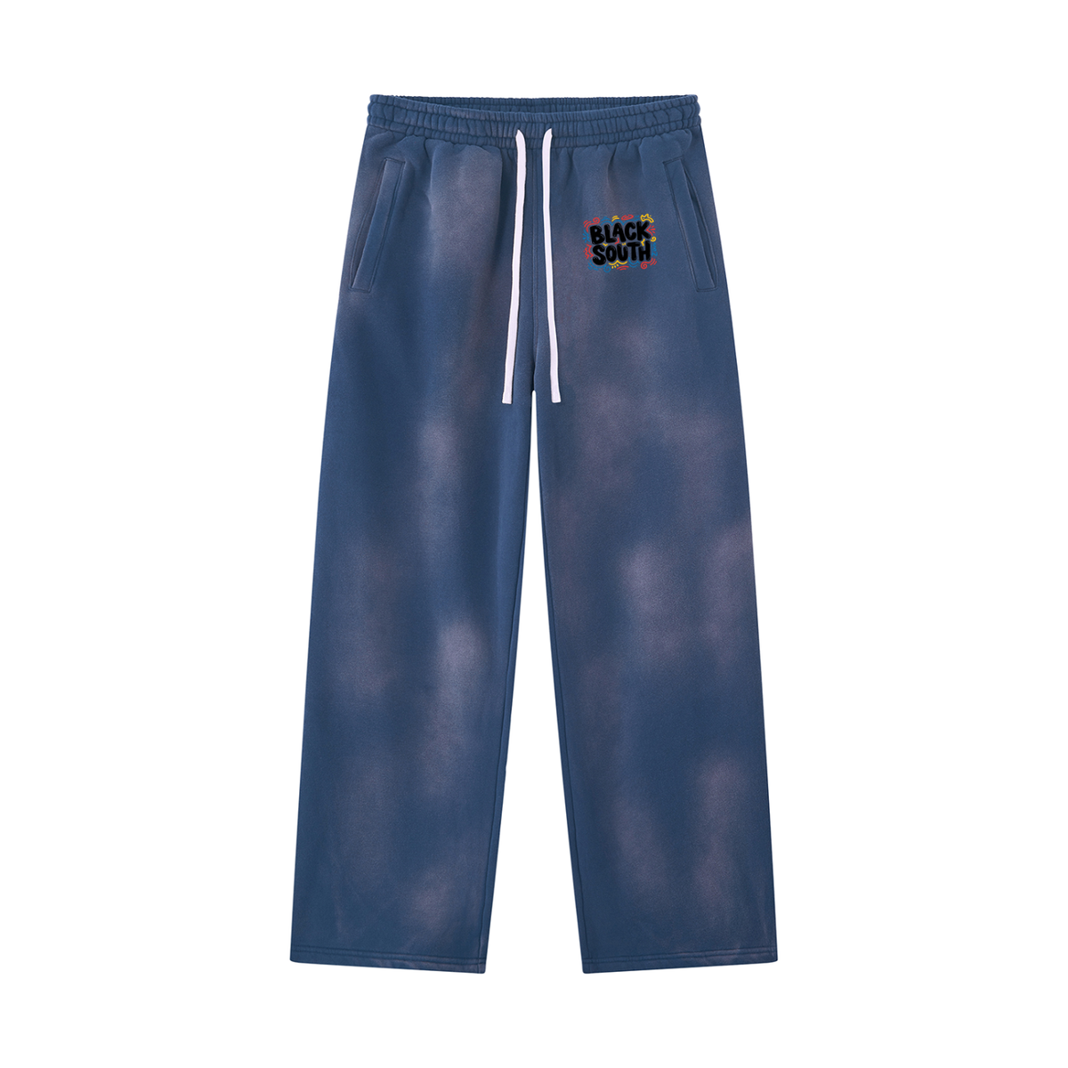 BEESMOOVE BlackSouth Sunfade Wide Leg Fleece Sweatpants