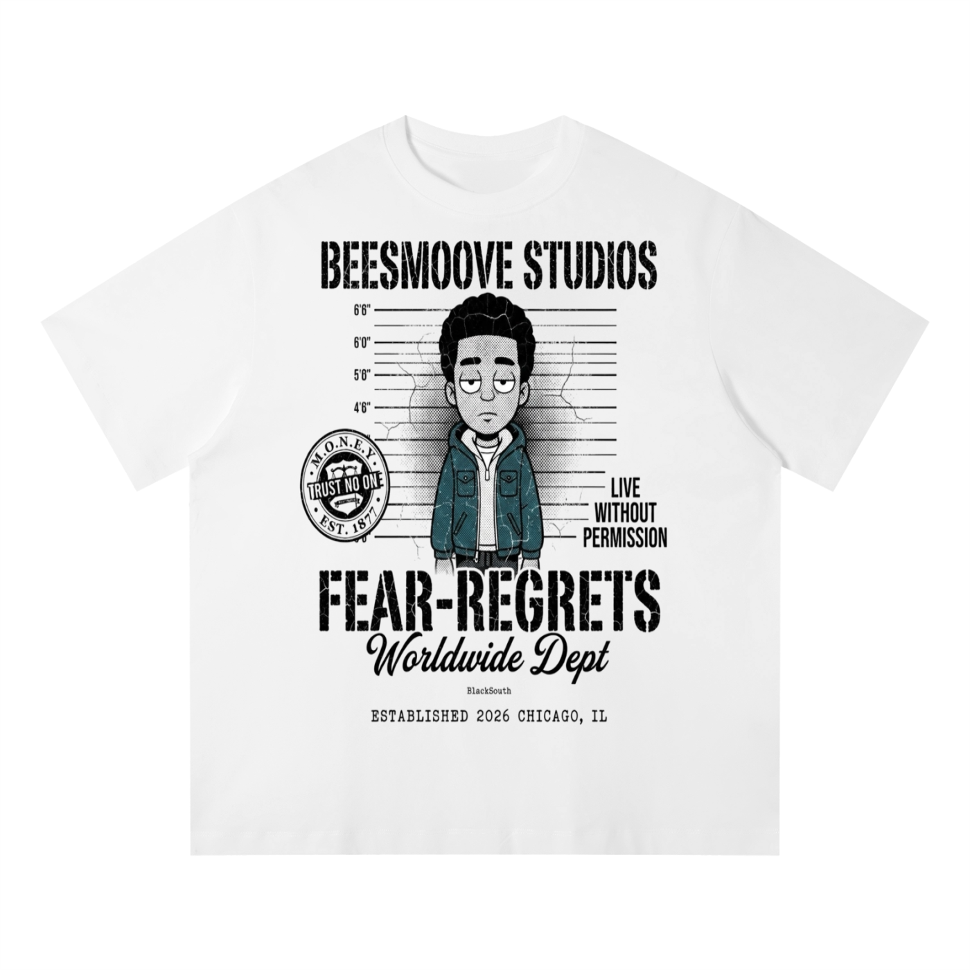 Beesmoove BlackSouth Terrell Fear Regrets T-Shirt