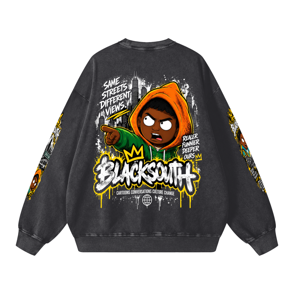 Snow Washed Oversized Sweatshirt