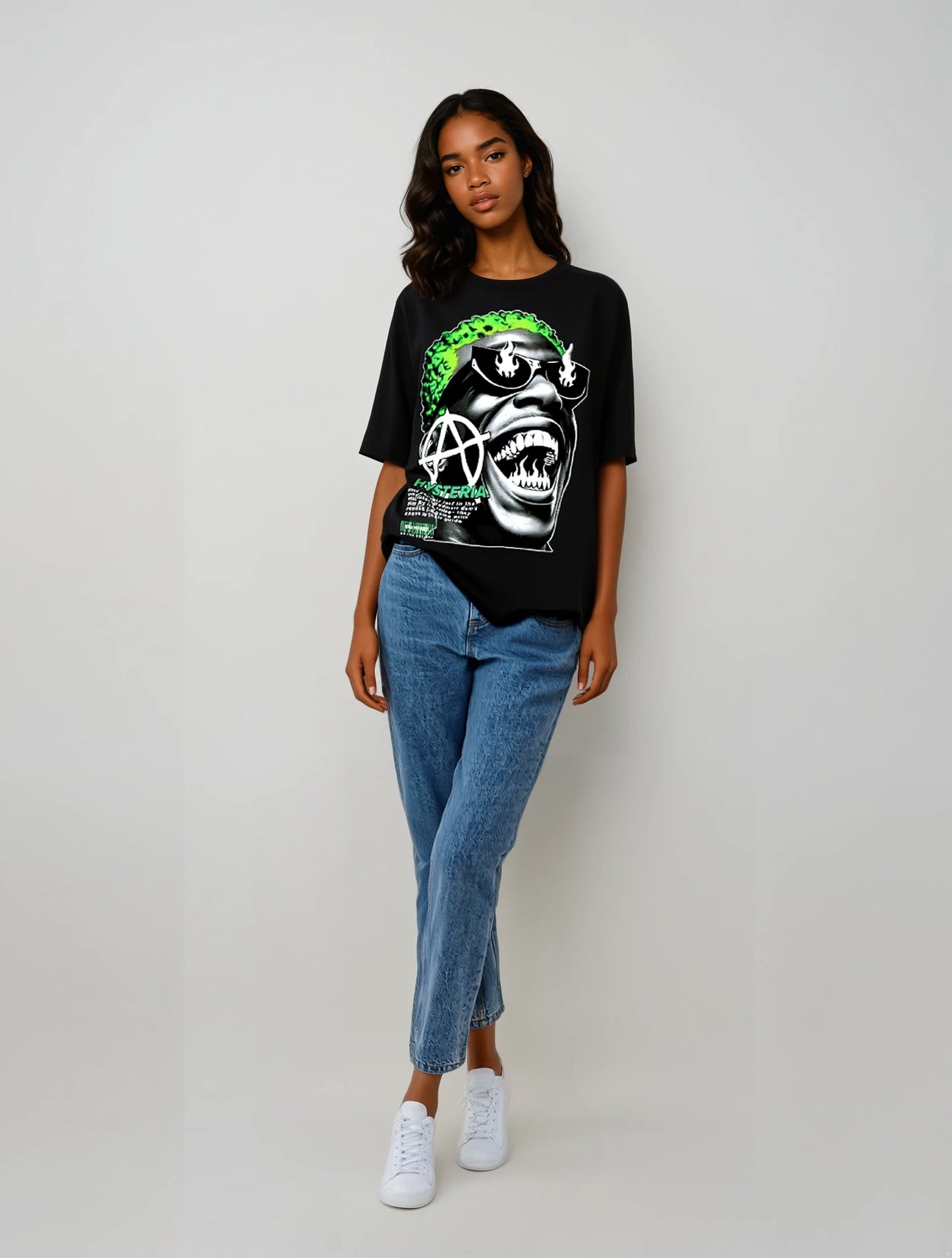 BEESMOOVE Riot Mode Oversize Deep Drop Shoulder Tee