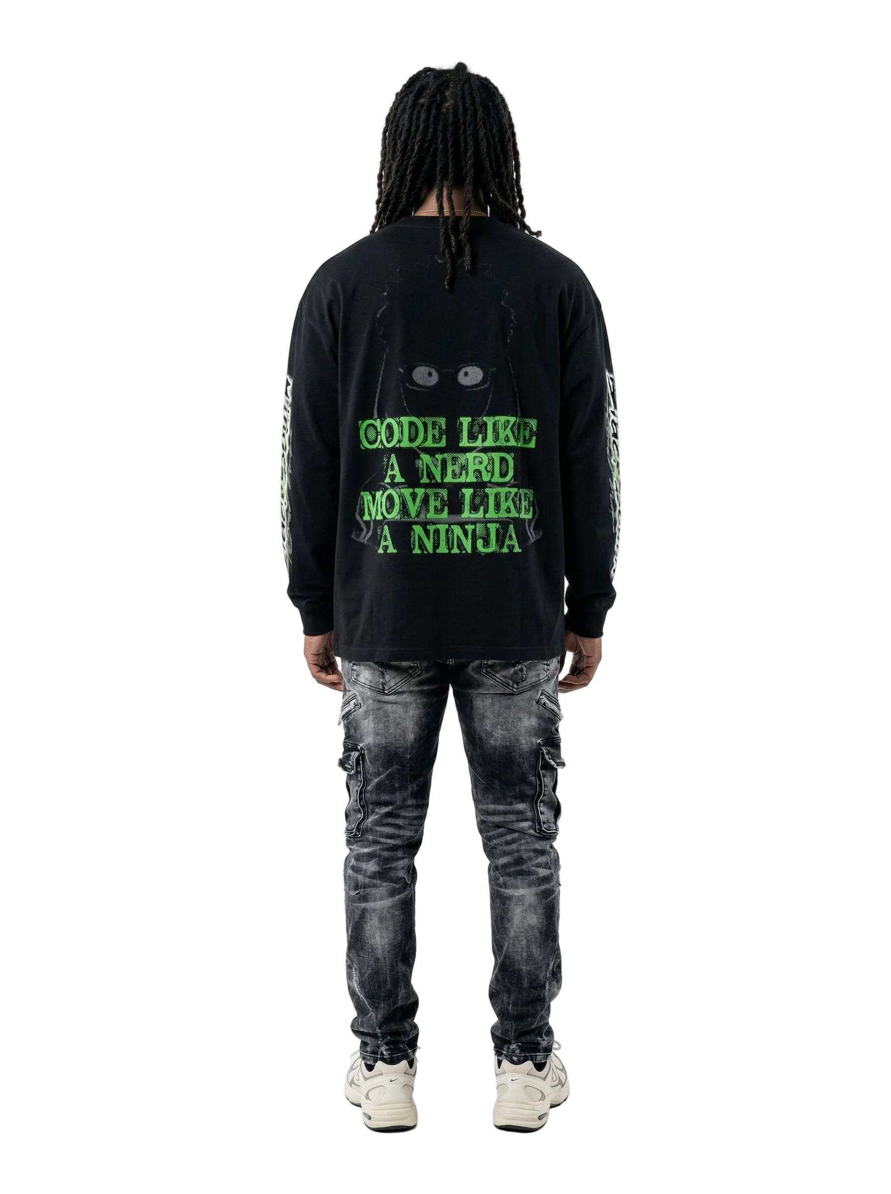 BEESMOOVE Terrell Ninja Code Long Sleeve T-Shirt -Blacksouth Collection