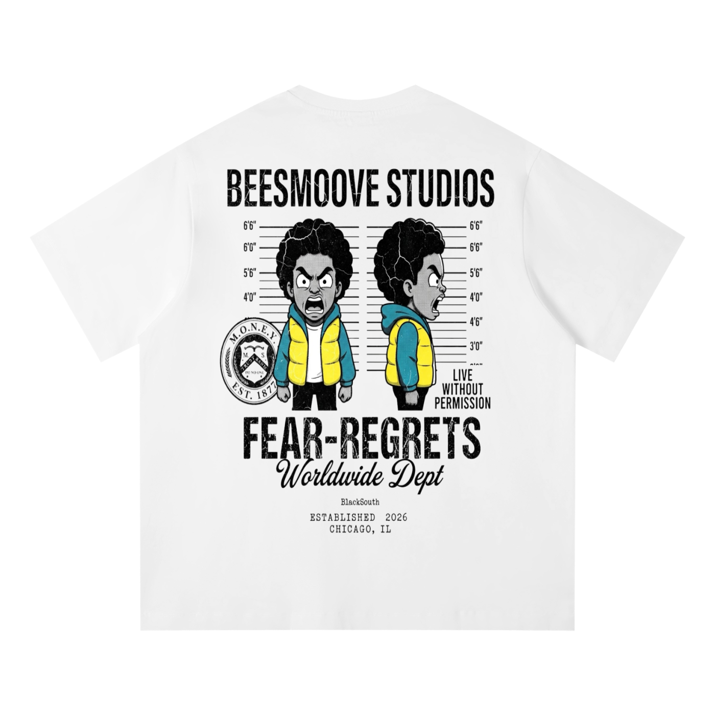 Beesmoove BlackSouth Lil Boo Fear Regrets T-Shirt
