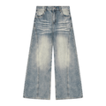 Beesmoove Women’s Vintage Wash Wide Leg Denim Jeans
