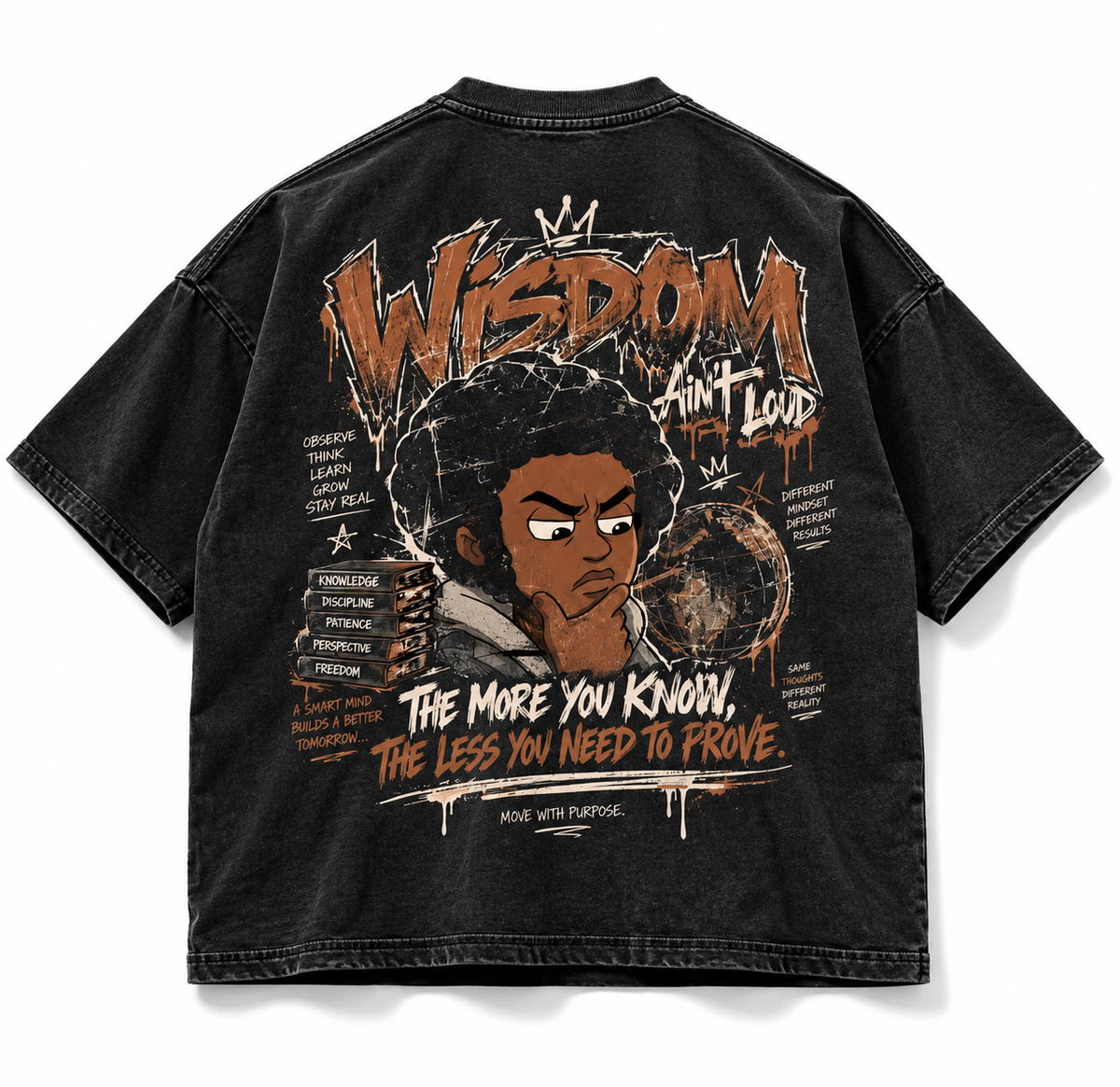 Beesmoove Blacksouth WISDOM AIN’T LOUD Boxy Tee