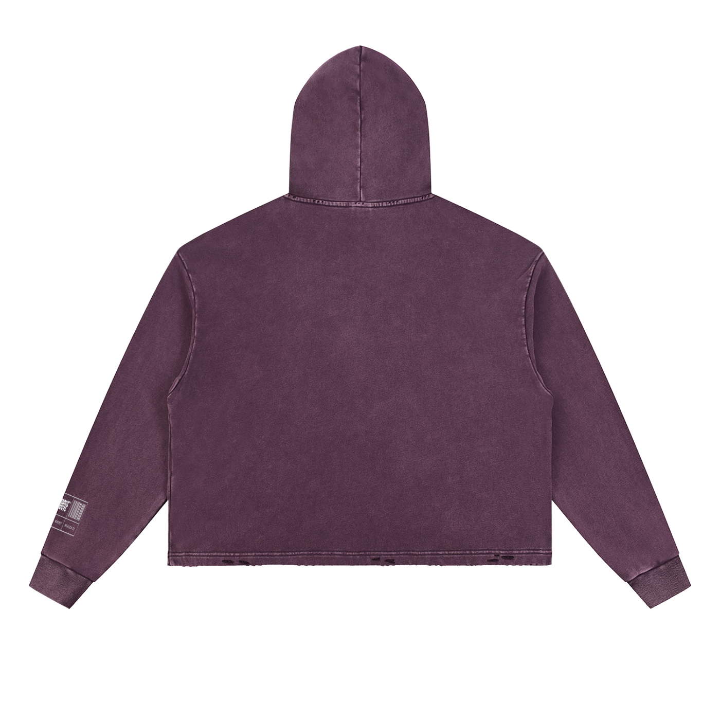 Vintage Washed Frayed-Hem Hoodie