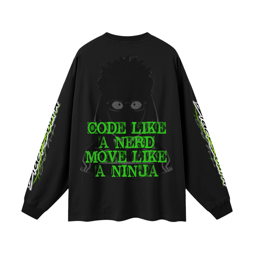 BEESMOOVE Terrell Ninja Code Long Sleeve T-Shirt -Blacksouth Collection