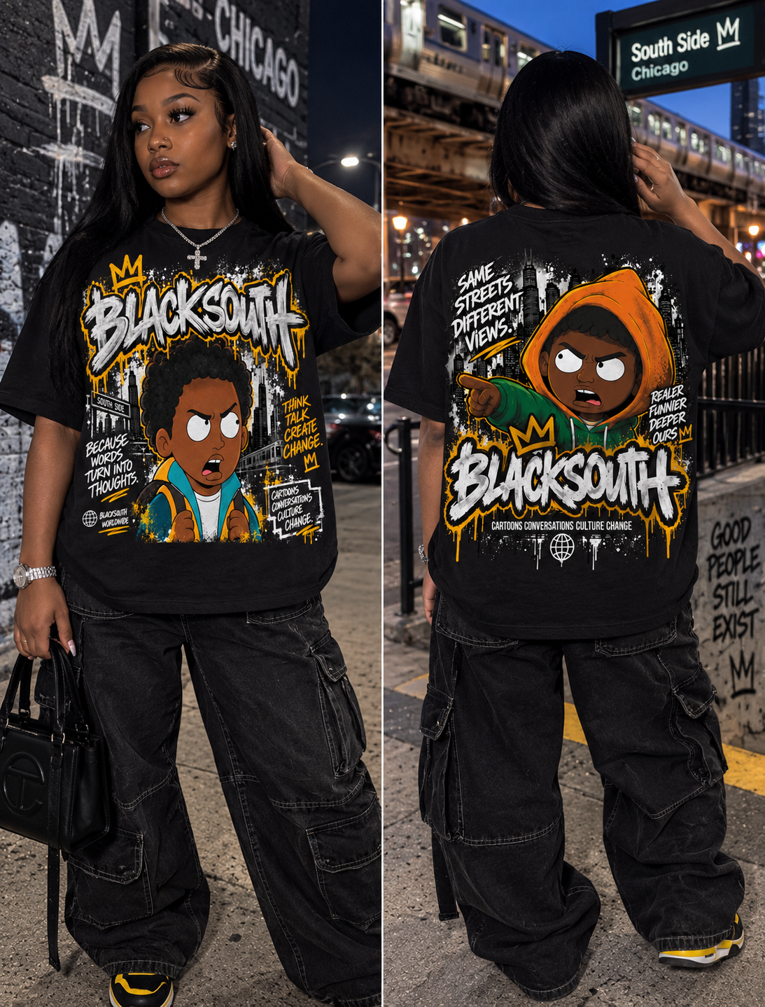 Beesmoove Blacksouth Same Streets, Different Views Tee