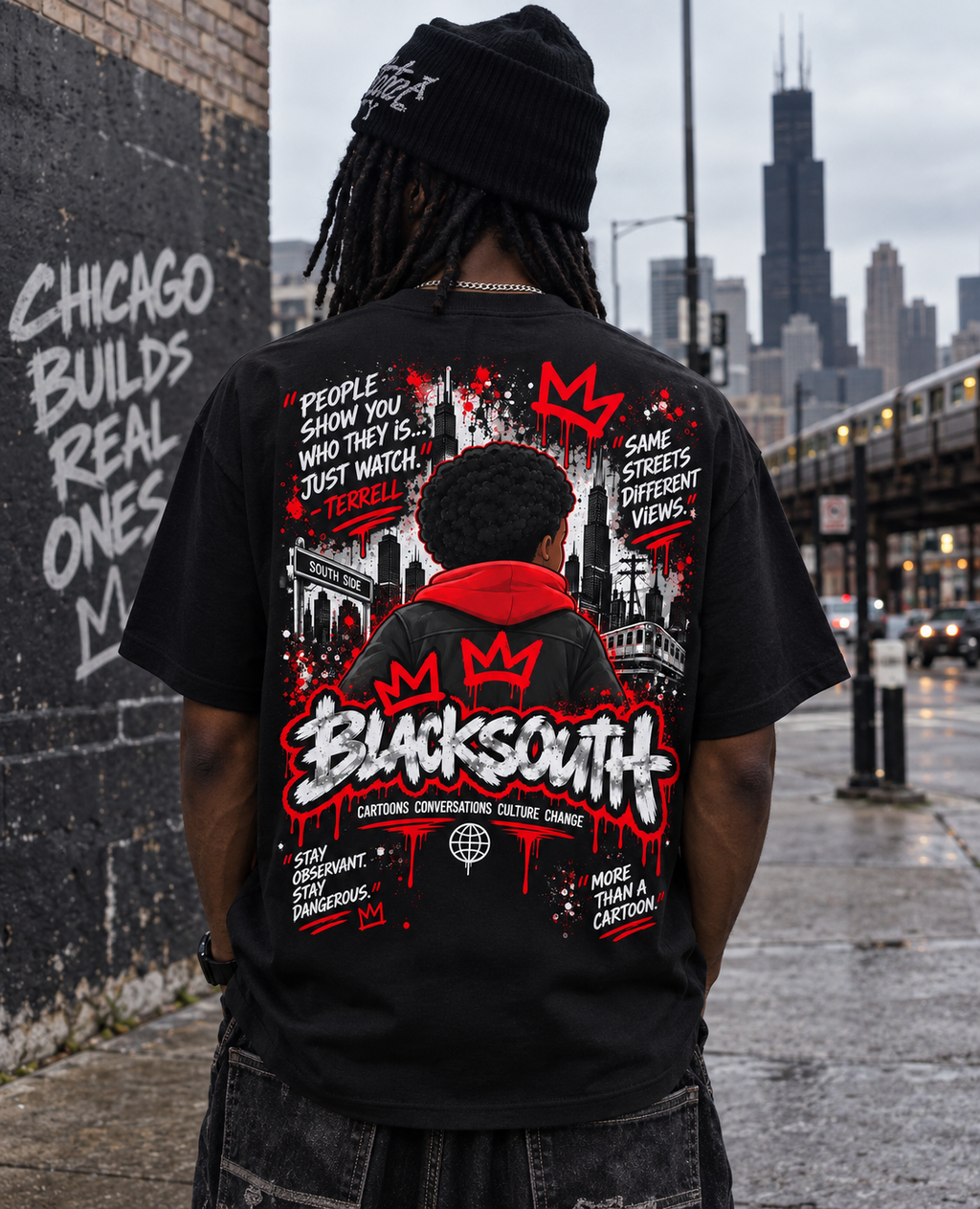 Beesmoove Blacksouth Terrell Stay Observant Tee