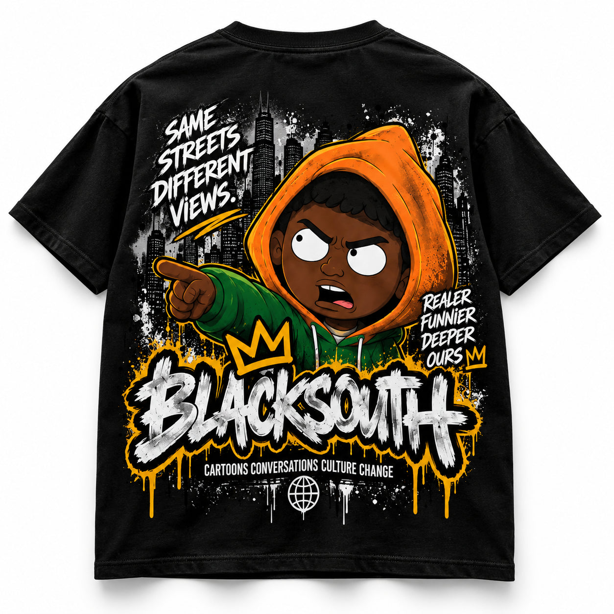 Beesmoove Blacksouth Same Streets, Different Views Tee