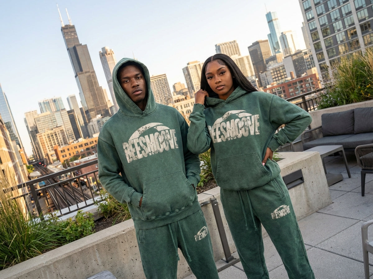 BEESMOOVE “Cold Era” Vintage Drop Heavyweight  Hoodie