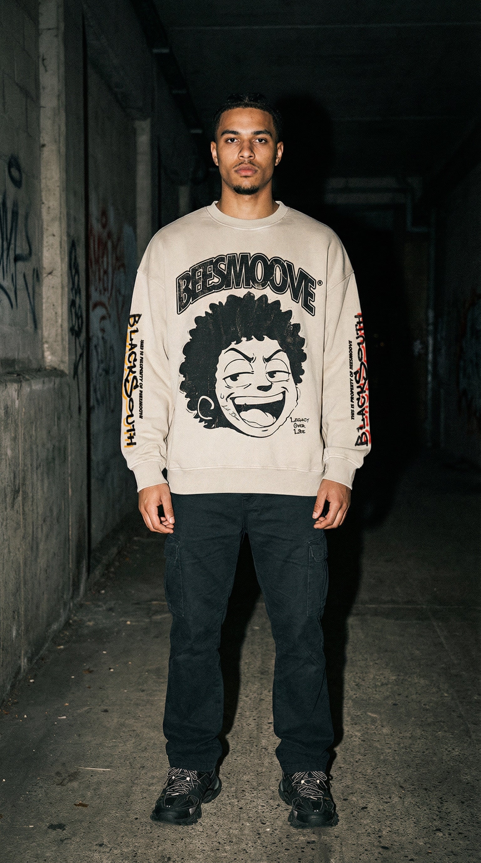 BEESMOOVE BlackSouth LiL Boo Chicago Legacy Oversized Sweatshirt