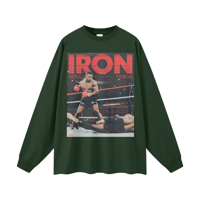 Beesmoove Iron Tyson Long Sleeve Tee - Beesmoove ODMPOD  44.98 Blackish-Green-XL