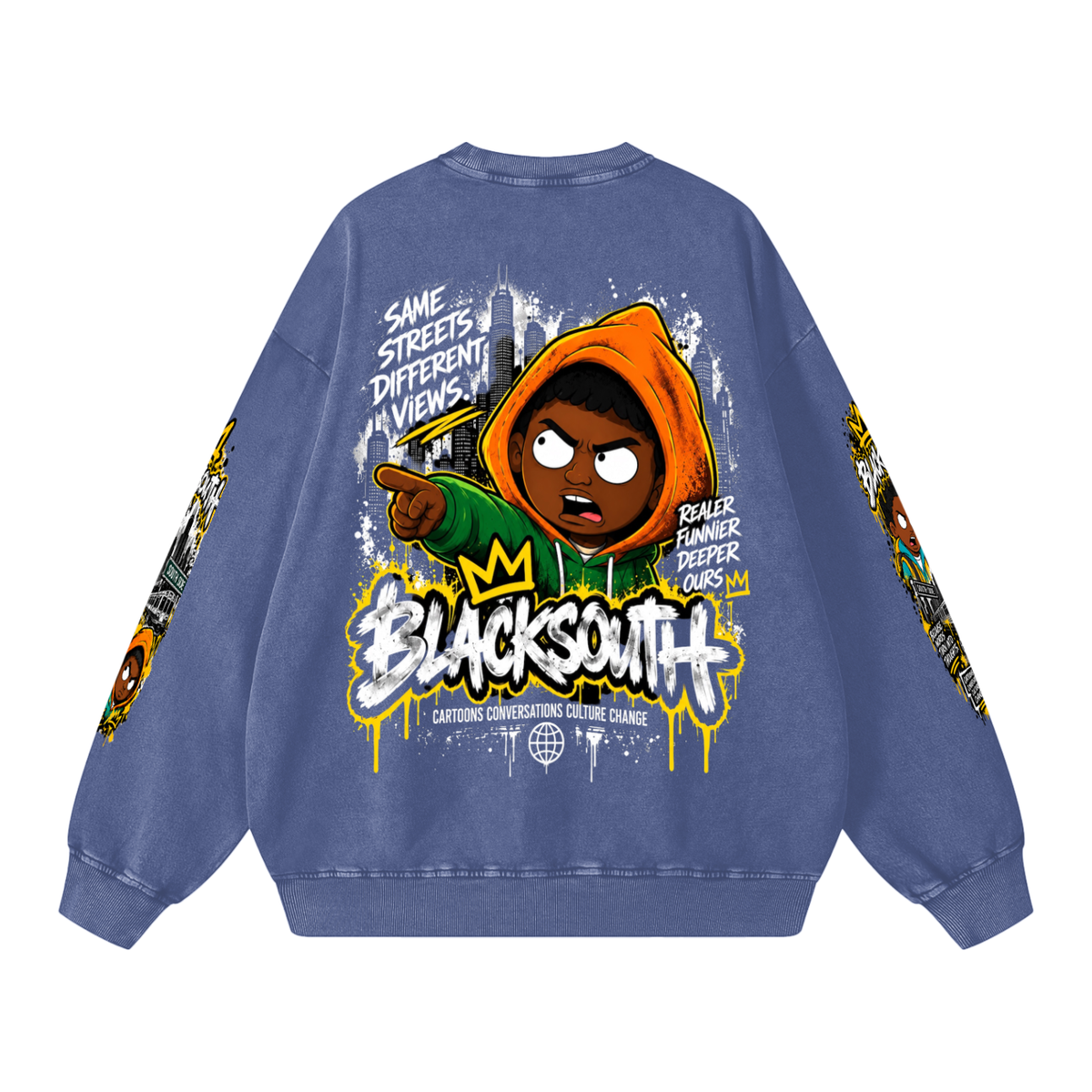 Snow Washed Oversized Sweatshirt