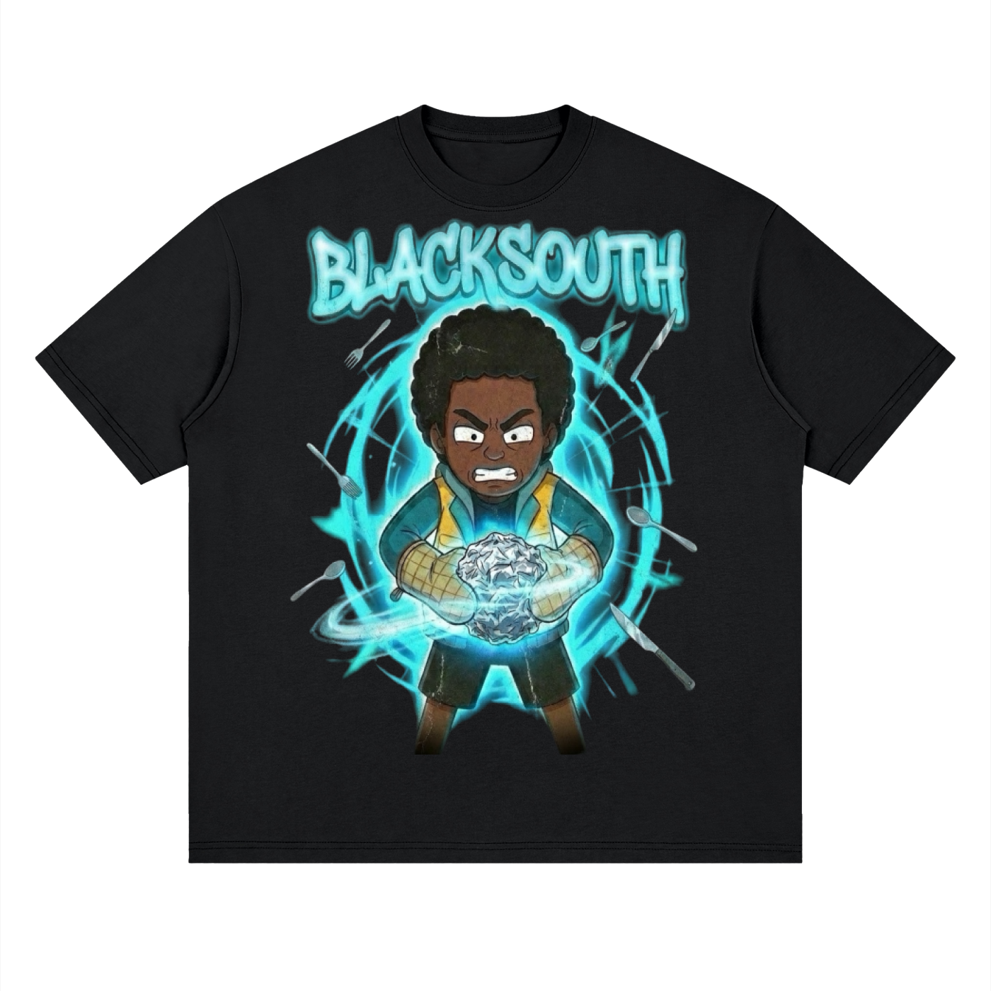 BEESMOOVE BlackSouth- Lil Boo Power Loose Drop Shoulder T-Shirt