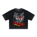 BEESMOOVE Brave Cat Reverse Dyed Boxy T-Shirt