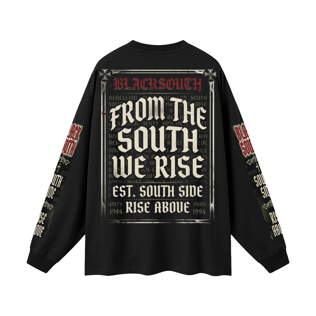 BEESMOOVE BlackSouth FROM THE SOUTH WE RISE Long Sleeve T-Shirt