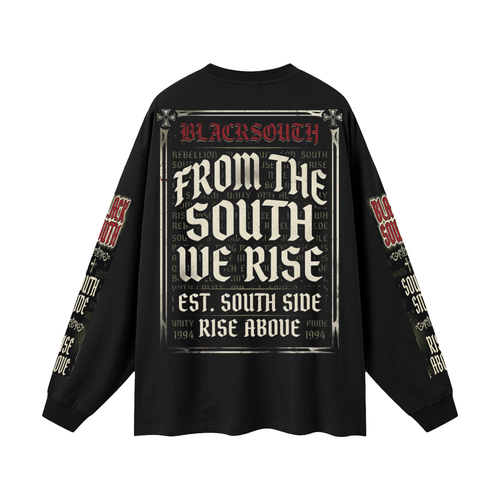 BEESMOOVE BlackSouth FROM THE SOUTH WE RISE Long Sleeve T-Shirt