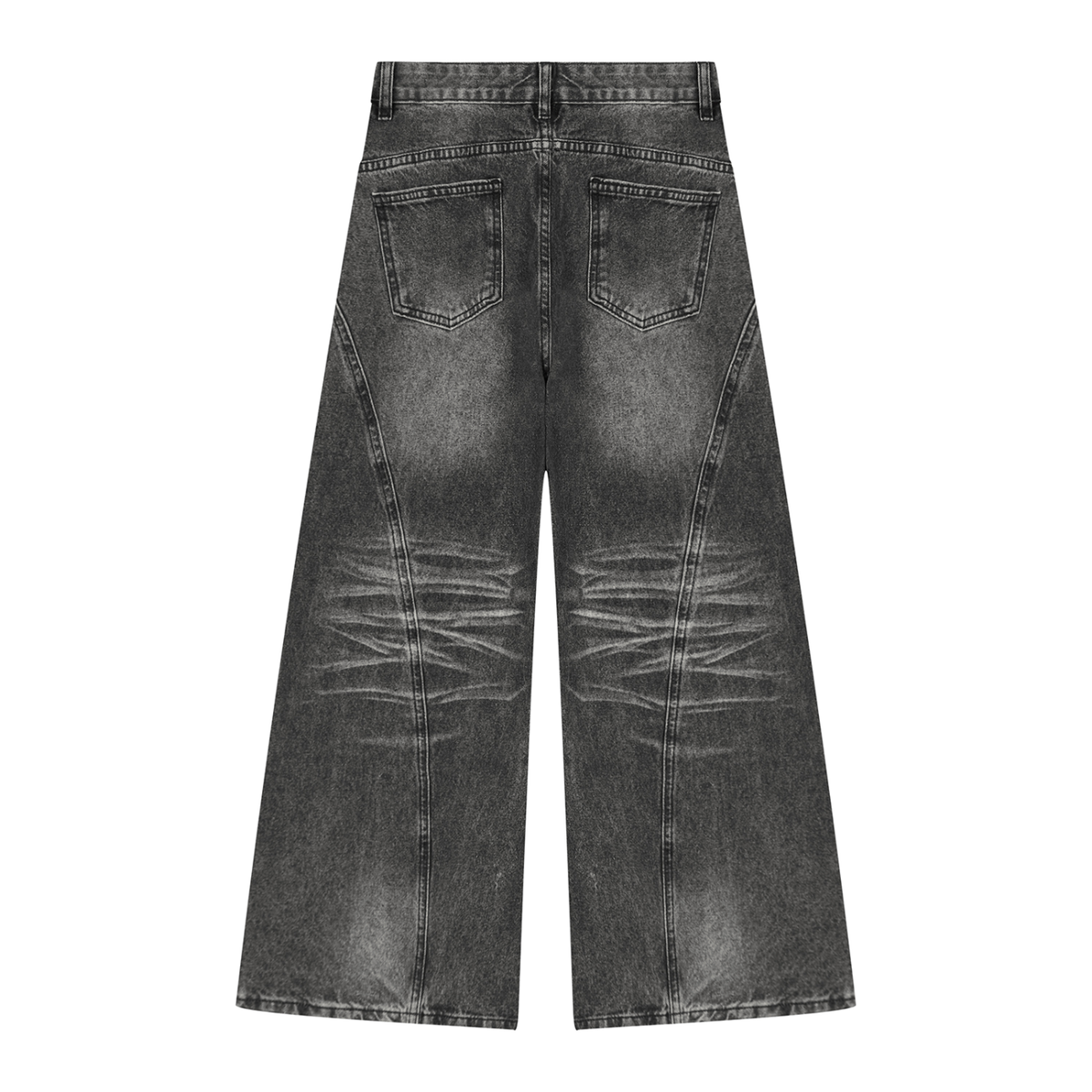 Beesmoove Women’s Vintage Wash Wide Leg Denim Jeans