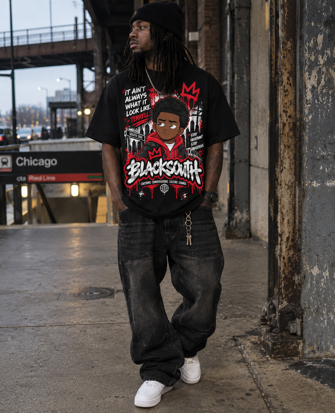 Beesmoove Blacksouth Terrell Stay Observant Tee