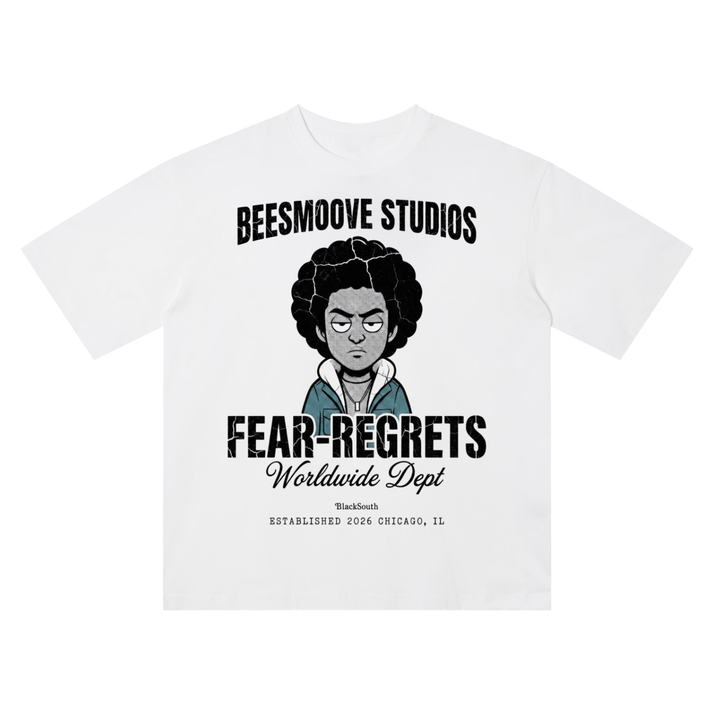 Beesmoove BlackSouth Lamont Fear Regrets T-Shirt