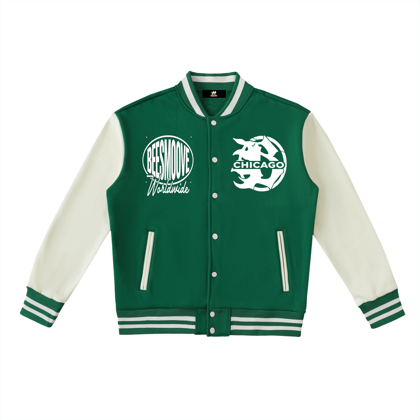 Beesmoove worldwide Two-Tone Fleeced Varsity Jacket