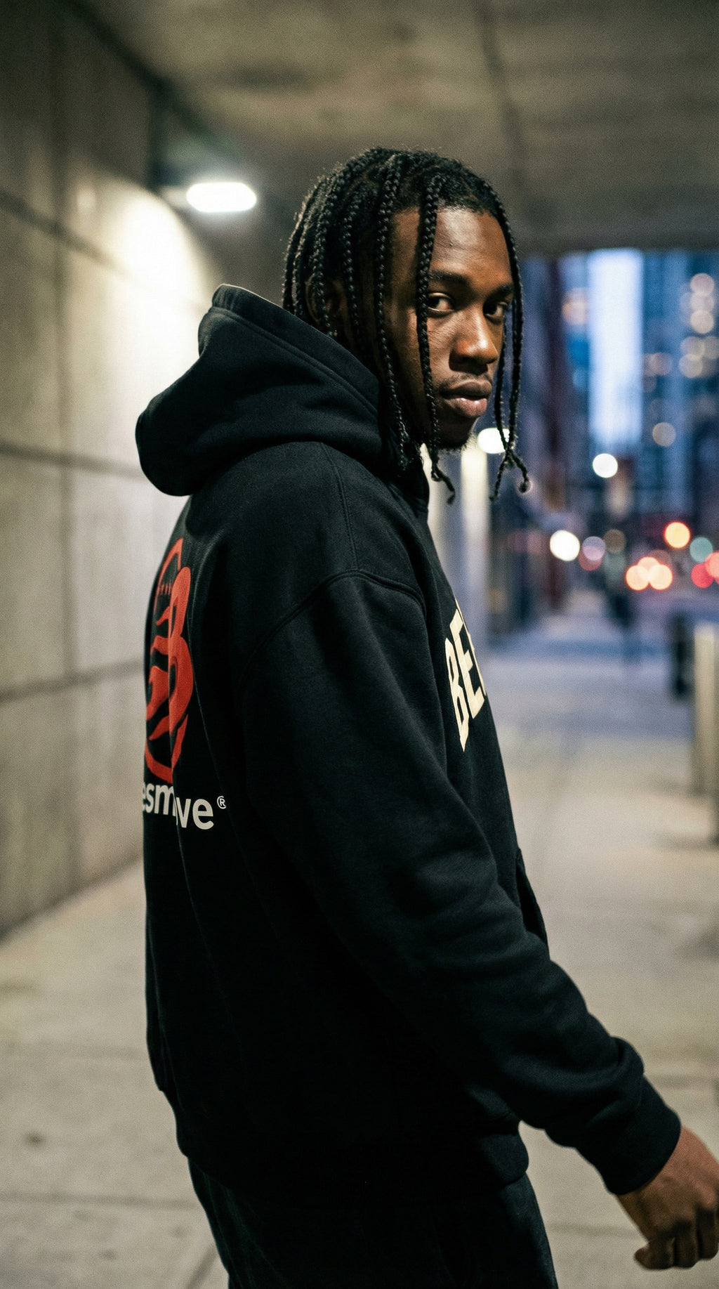 BEESMOOVE Legacy Arc Heavyweight Boxy Hoodie