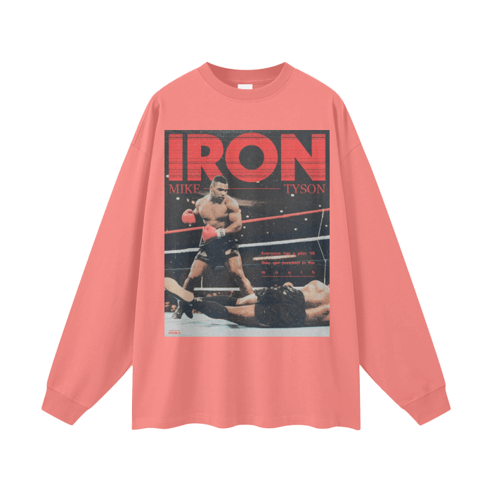 Beesmoove Iron Tyson Long Sleeve Tee - Beesmoove ODMPOD  44.98 Watermalon-Red-XL