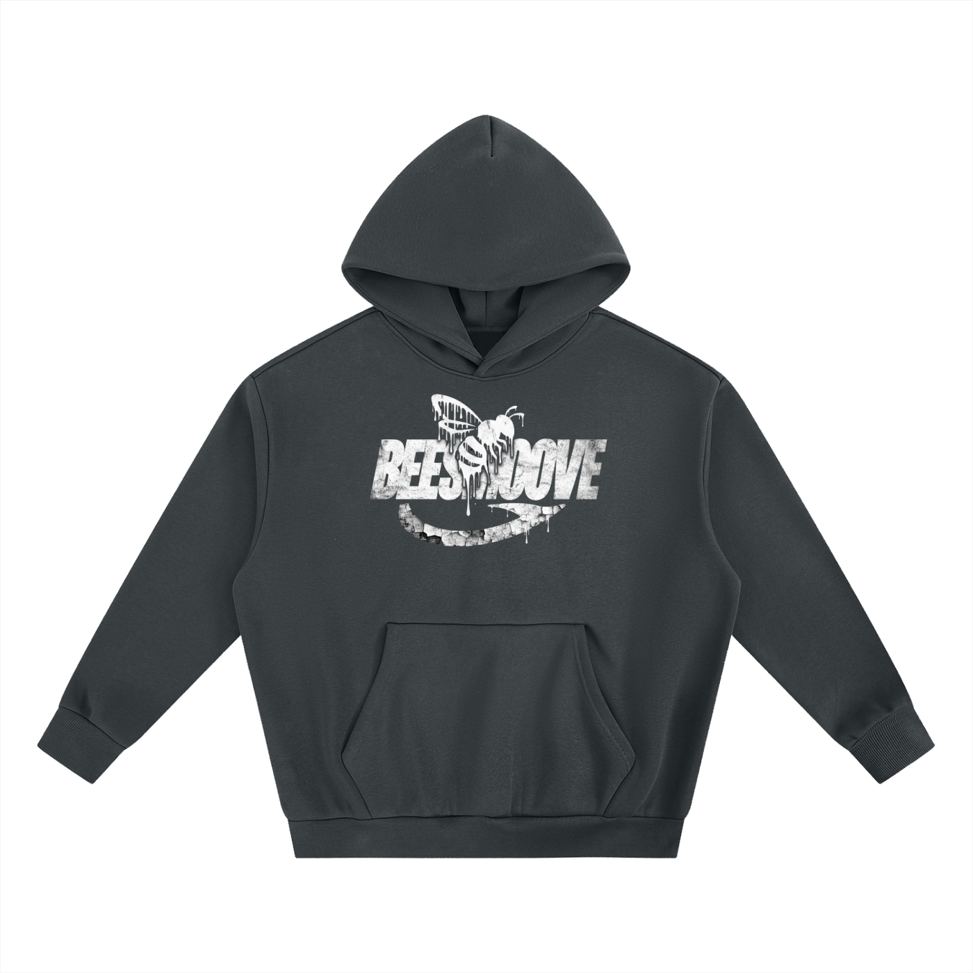 BEESMOOVE STING GRAIN Heavyweight Boxy Fleece Hoodie