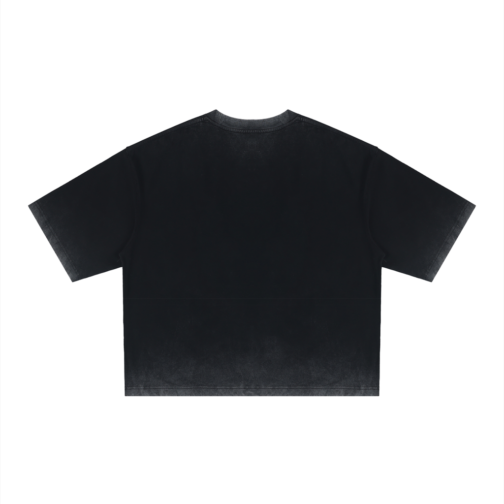 BEESMOOVE Brave Cat Reverse Dyed Boxy T-Shirt