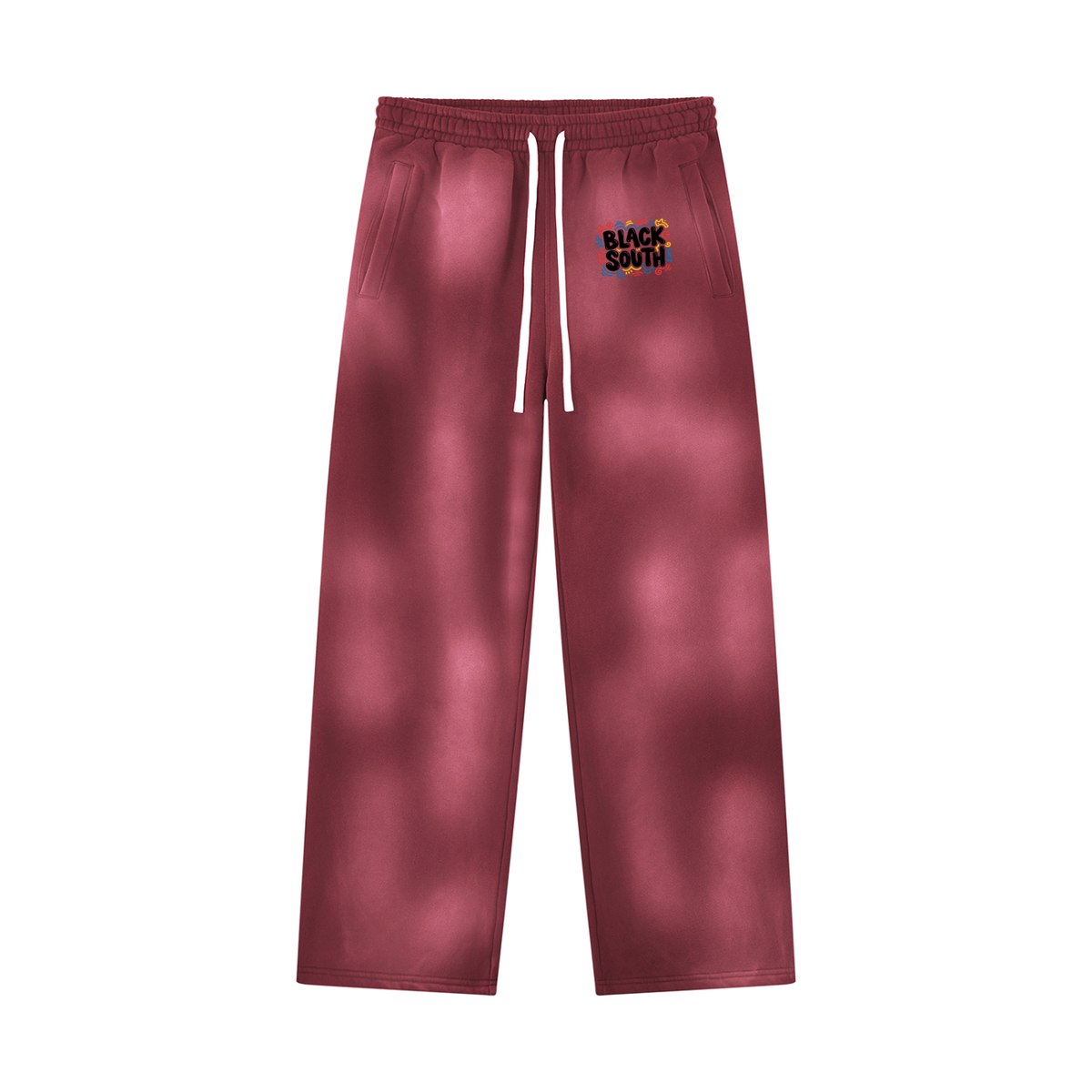 BEESMOOVE BlackSouth Sunfade Wide Leg Fleece Sweatpants
