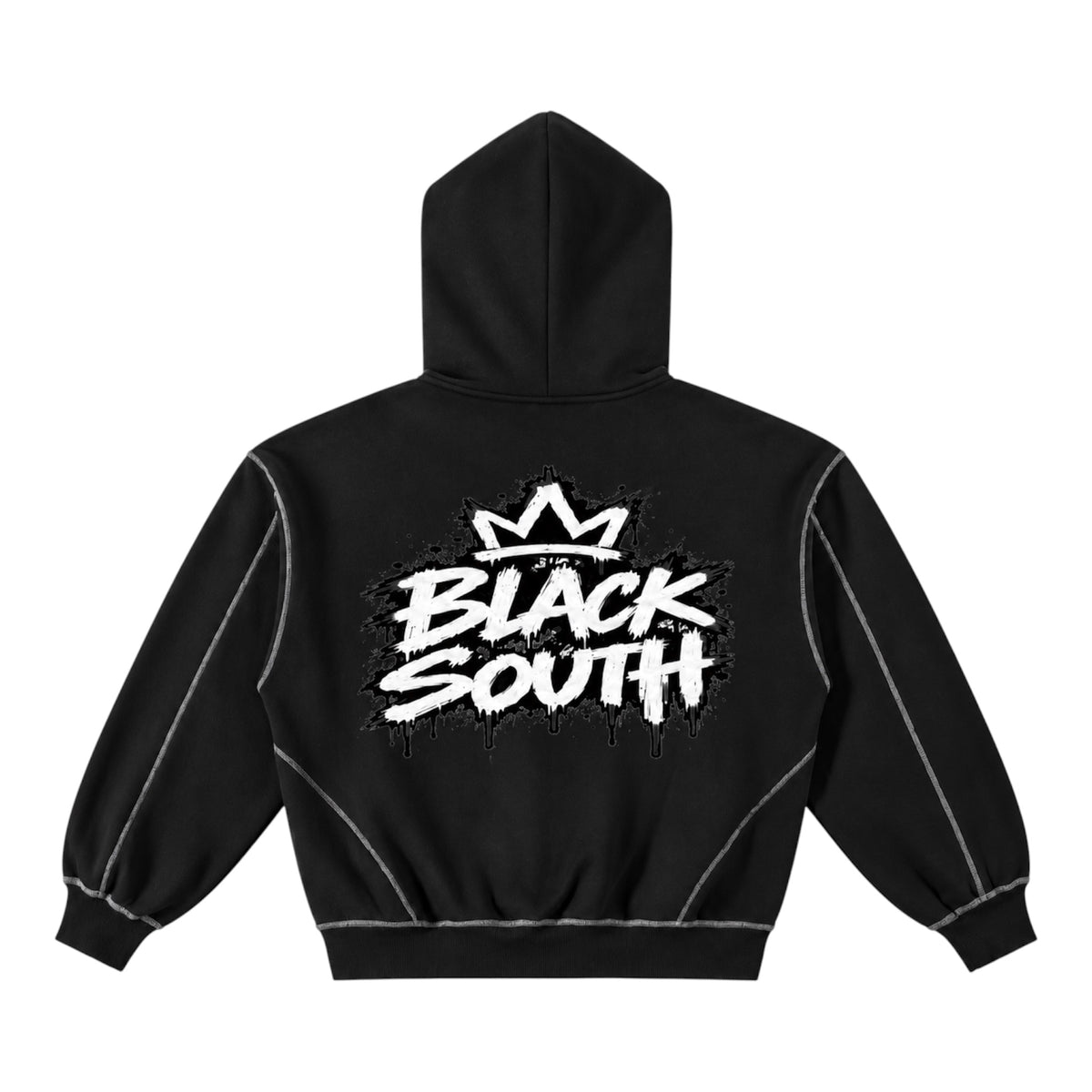 Beesmoove BlackSouth Crownback Set Boxy Zip Hoodie