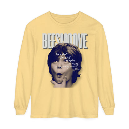 Beesmoove Moments Unreplayed Garment-dyed Long Sleeve T-Shirt - Beesmoove 40.92 Beesmoove Butter-3XL