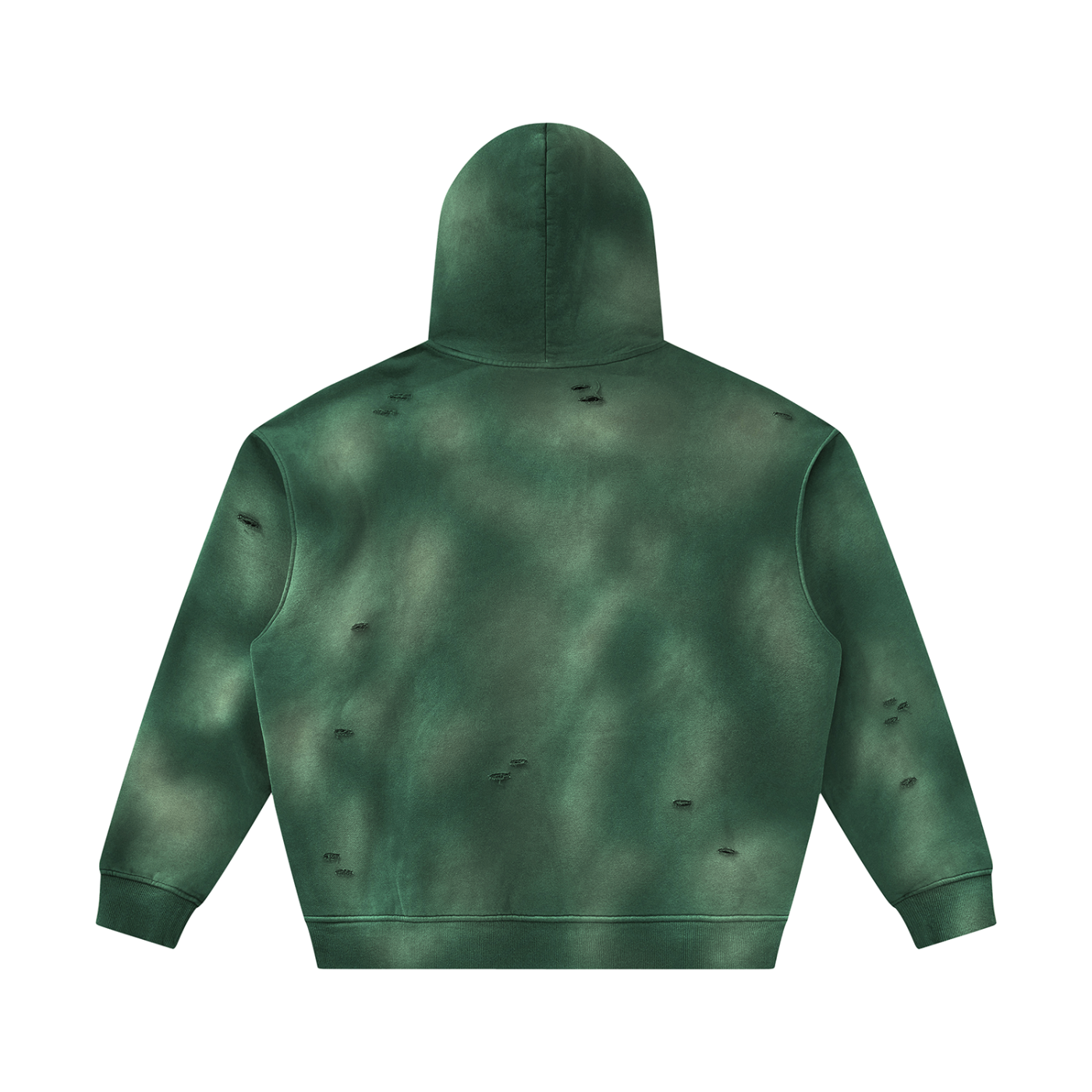 BEESMOOVE BlackSouth Sunfade Frayed Fleece Hoodie