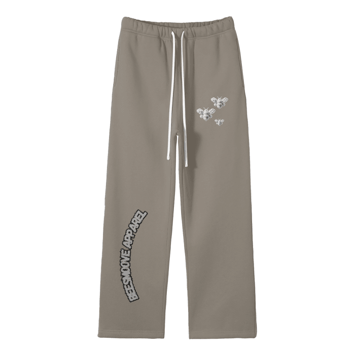 Beesmoove Cloud Loyalty Smoke Straight Leg Pants - Beesmoove 