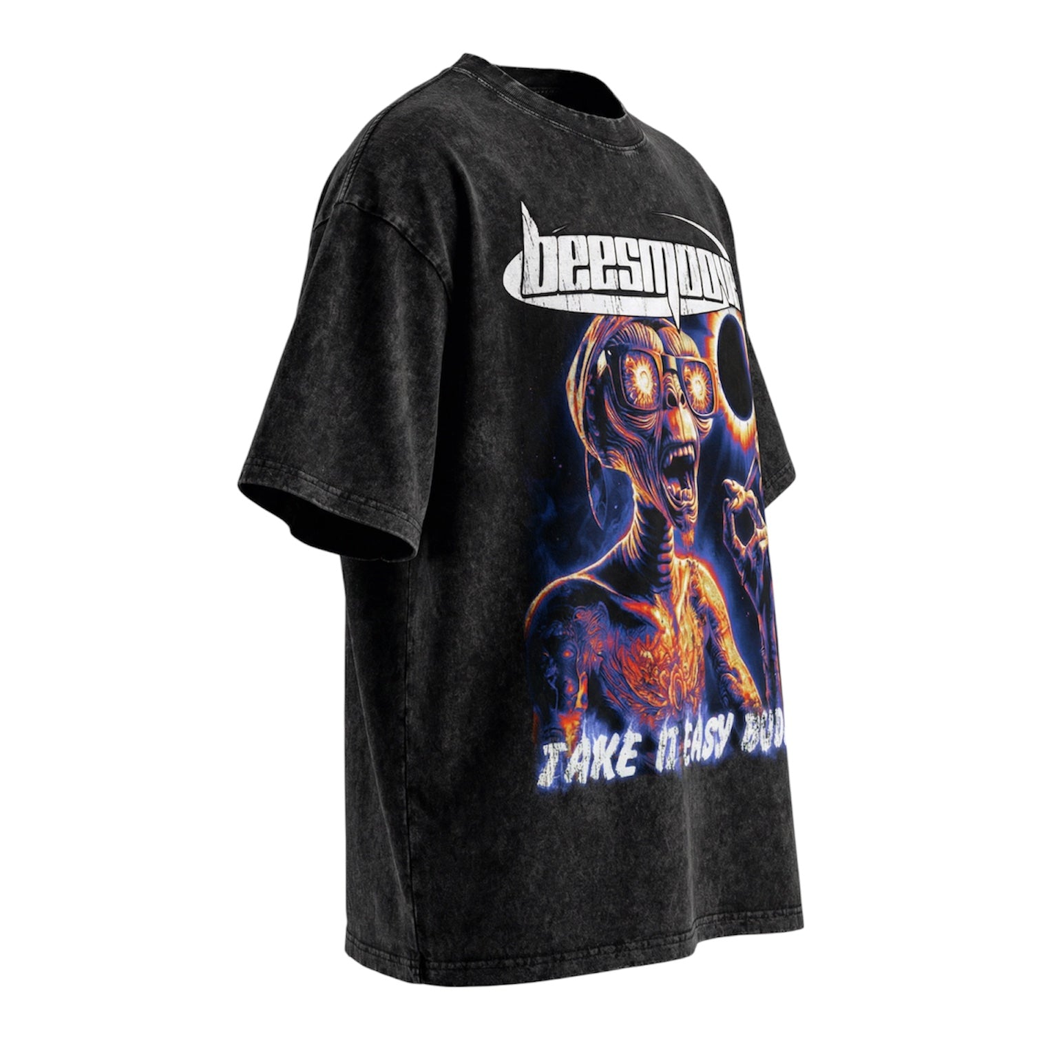 BEESMOOVE Take It Easy Buddy Oversize Washed Tee