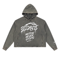 Vintage Washed Frayed-Hem Hoodie