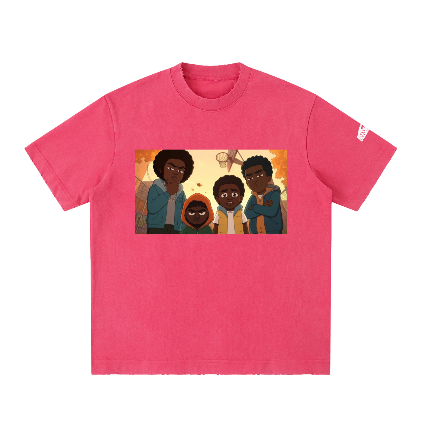 Beesmoove Blacksouth The squad Vintage Washed Frayed T-Shirt