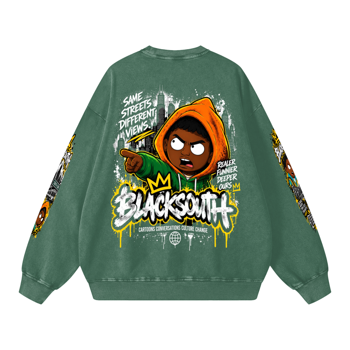 Snow Washed Oversized Sweatshirt