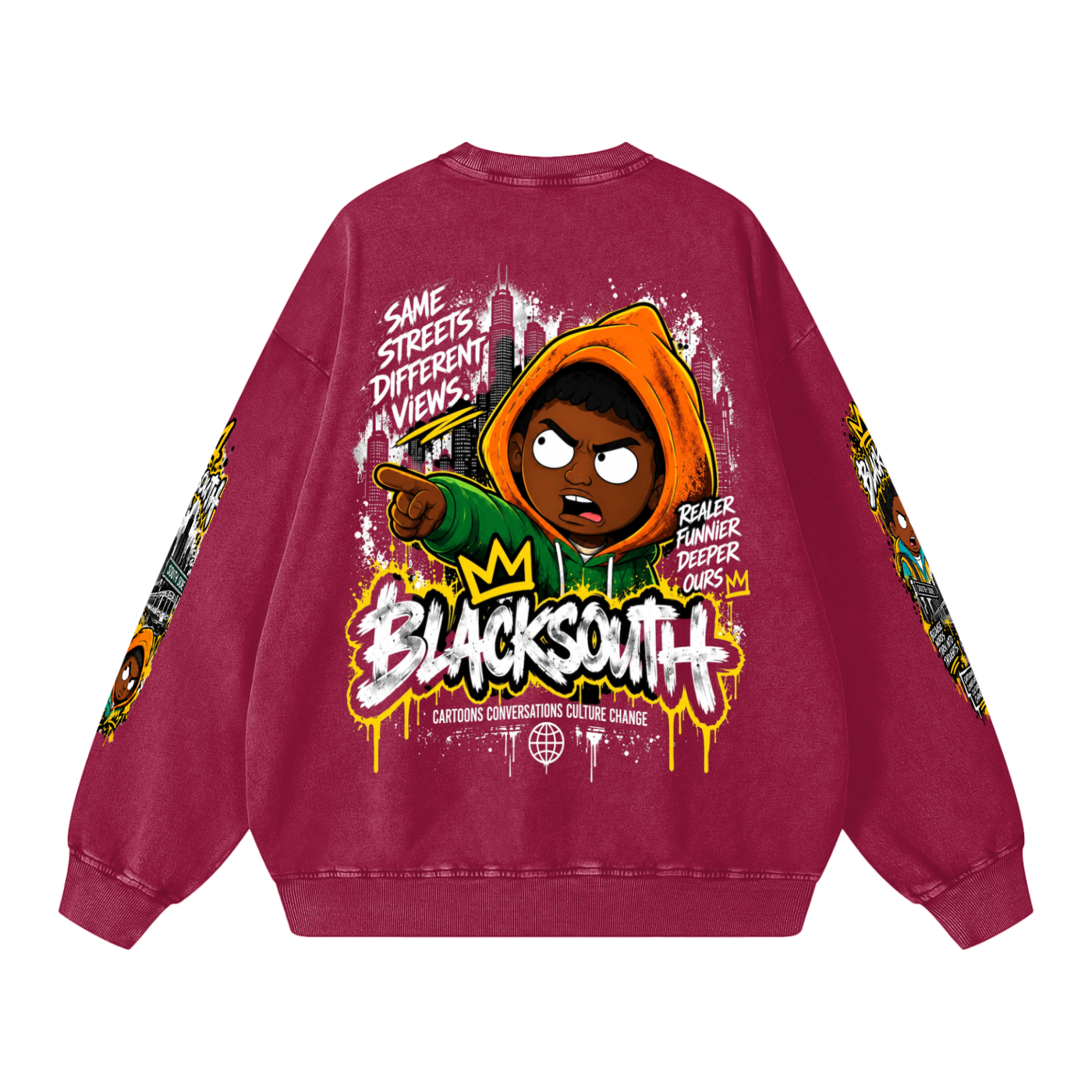 Snow Washed Oversized Sweatshirt
