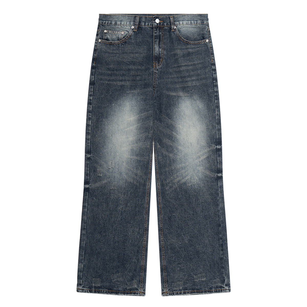 Beesmoove Men's Vintage Wash Denim Jeans