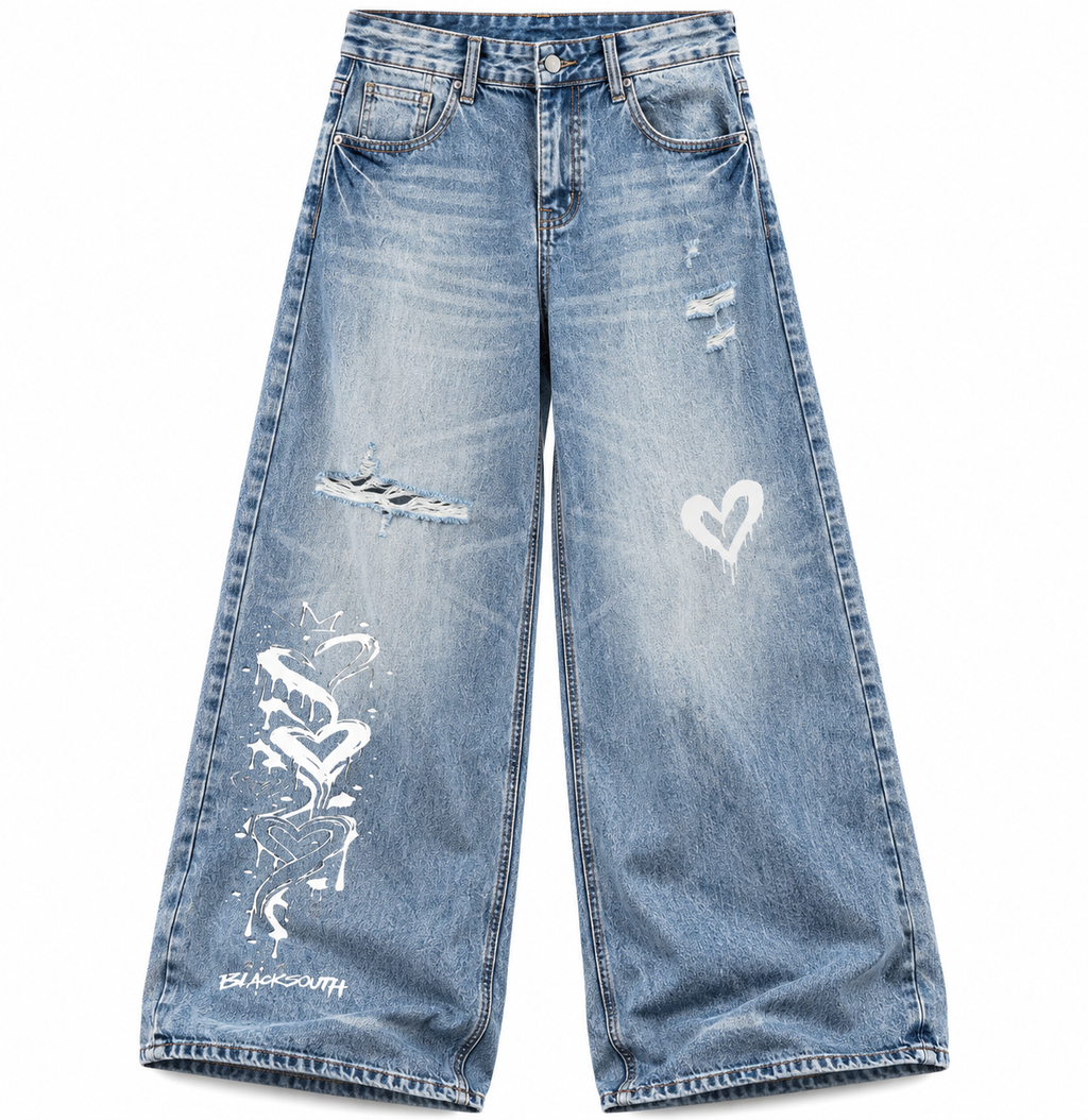 Beesmoove BLACKSOUTH “LOVE IN THE TRENCHES JEANS