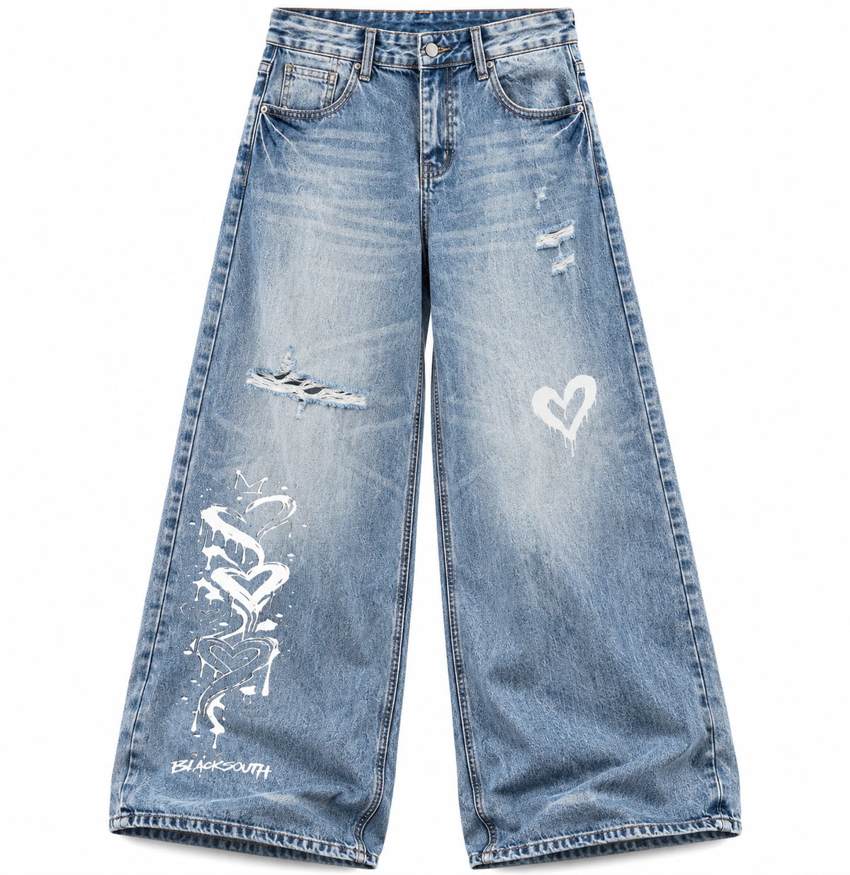 Beesmoove BLACKSOUTH “LOVE IN THE TRENCHES JEANS