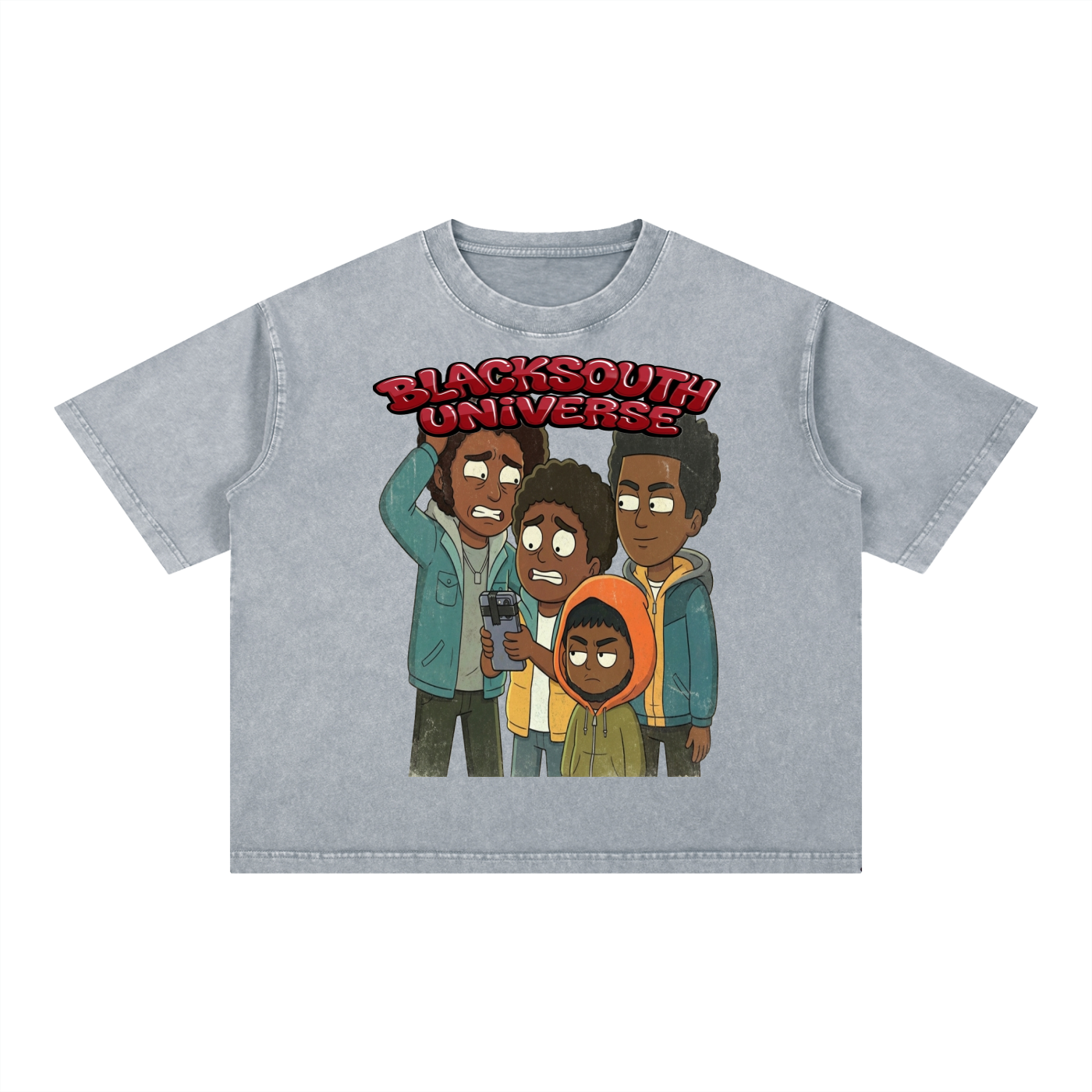 BEESMOOVE BLACKSOUTH: The Neighborhood Wash Boxy Cotton T-Shirt